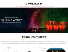 Tablet Screenshot of pro-link.pl